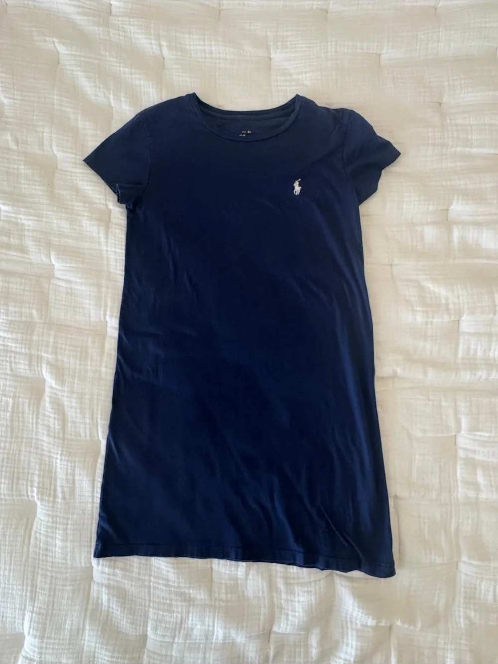 Polo Ralph Lauren Girls Navy Cotton T Shirt Dress Medium